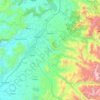 Mapa topográfico Romeral, altitud, relieve