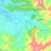 Mapa topográfico Olmué, altitud, relieve