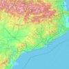 Mapa topográfico Cataluña, altitud, relieve