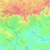 Mapa topográfico Sierra de Gata, altitud, relieve
