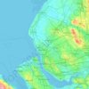 Mapa topográfico Merseyside, altitud, relieve