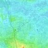 Mapa topográfico Hato Rey Central, altitud, relieve