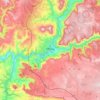 Mapa topográfico Millau, altitud, relieve