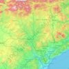 Mapa topográfico Río Llobregat, altitud, relieve