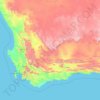 Mapa topográfico El Cabo Occidental, altitud, relieve