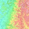 Mapa topográfico Provincia de Curicó, altitud, relieve