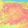Mapa topográfico Castilla y León, altitud, relieve
