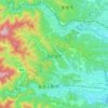 Mapa topográfico 日の出町, altitud, relieve