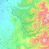 Mapa topográfico Santuario de la Naturaleza Cajón del Río Achibueno, altitud, relieve