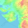 Mapa topográfico Guyarat, altitud, relieve