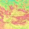 Mapa topográfico Álava, altitud, relieve