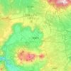 Mapa topográfico Aso, altitud, relieve