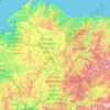 Mapa topográfico Lugo, altitud, relieve