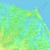 Mapa topográfico Fortaleza, altitud, relieve