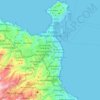 Mapa topográfico Las Palmas de Gran Canaria, altitud, relieve