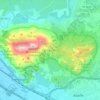 Mapa topográfico Sierra Elvira, altitud, relieve