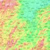 Mapa topográfico Hunan, relieve, altitud