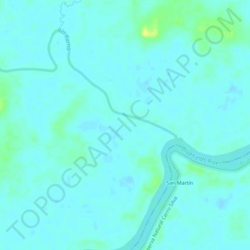 Mapa topográfico Rio Kama, altitud, relieve