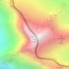 Mapa topográfico मकालु 马卡鲁山 Makalu, relieve, altitud