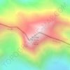 Mapa topográfico Skyang Kangri, relieve, altitud