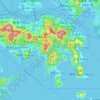 Mapa topográfico 香港島 Hong Kong Island, relieve, altitud
