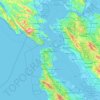 Mapa topográfico SF, altitud, relieve