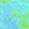 Mapa topográfico 东莞市, relieve, altitud