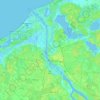 Mapa topográfico Riga, altitud, relieve