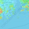 Mapa topográfico 珠海市, relieve, altitud