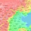 Mapa topográfico Hebei, relieve, altitud