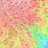 Mapa topográfico Río Rojo, relieve, altitud