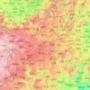 Mapa topográfico Guizhou, relieve, altitud
